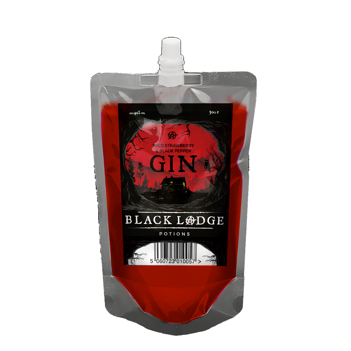 Wild Strawberry & Potions Lodge - Black Black Gin Pouch Pepper